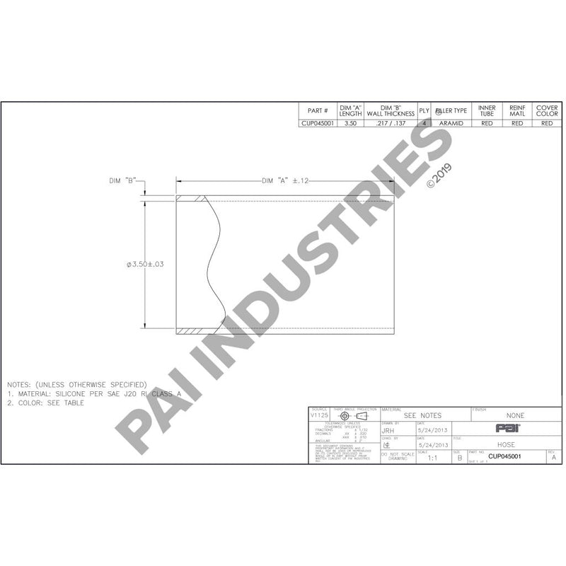 TURBOCHARGER INLET CONNECTION HOSE 202994