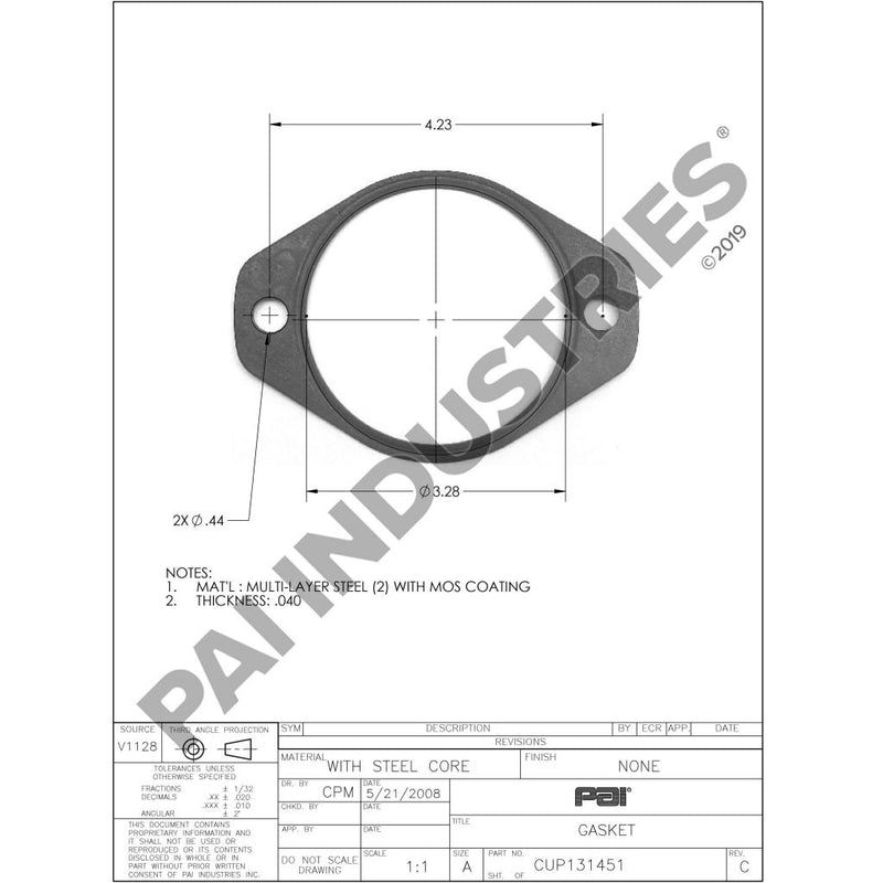 HYDRAULIC PUMP COVER GASKET 3558515