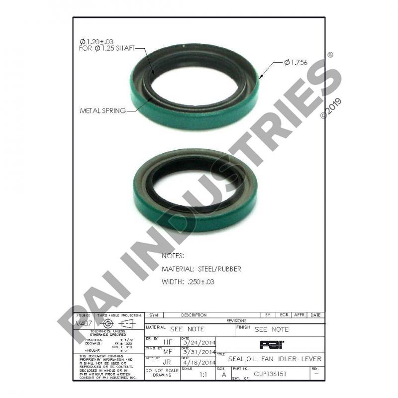 IDLER SHAFT SEAL 3067259