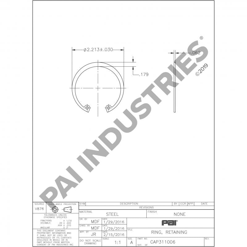 PISTON PIN RETAINER 7E5665