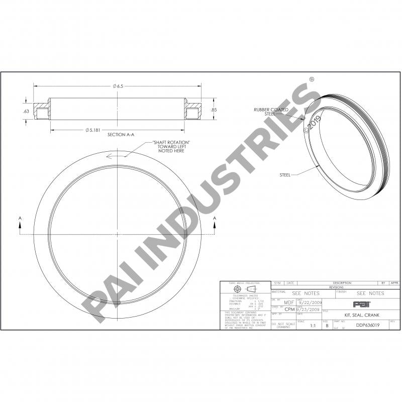 REAR SEAL KIT 23513578
