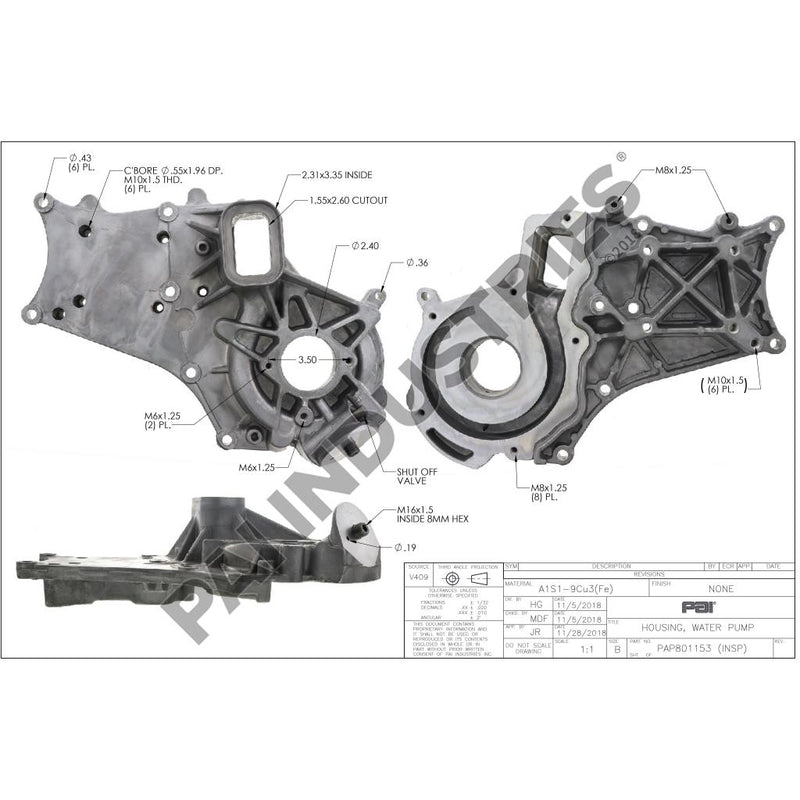 WATER PUMP HOUSING 22195469