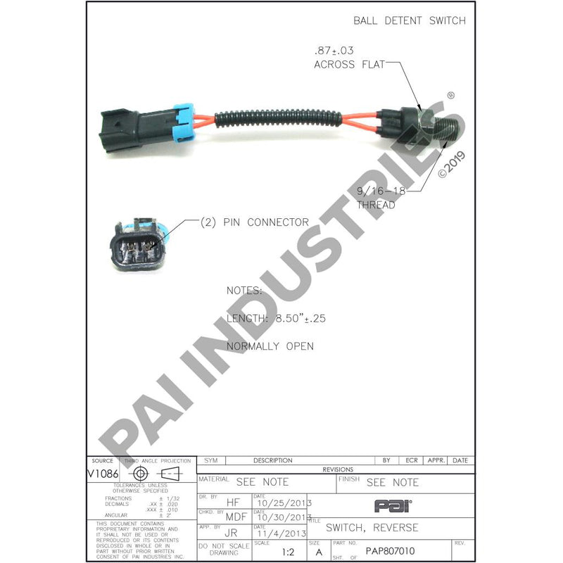 BACK UP SWITCH 1MR3482M