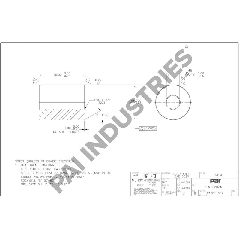 PISTON PIN 20569833