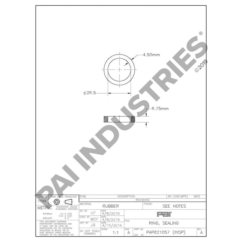 RECTANGULAR SEALING RING 471708