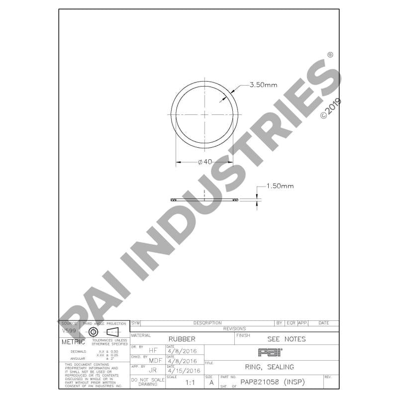 RECTANGULAR SEALING RING 468947