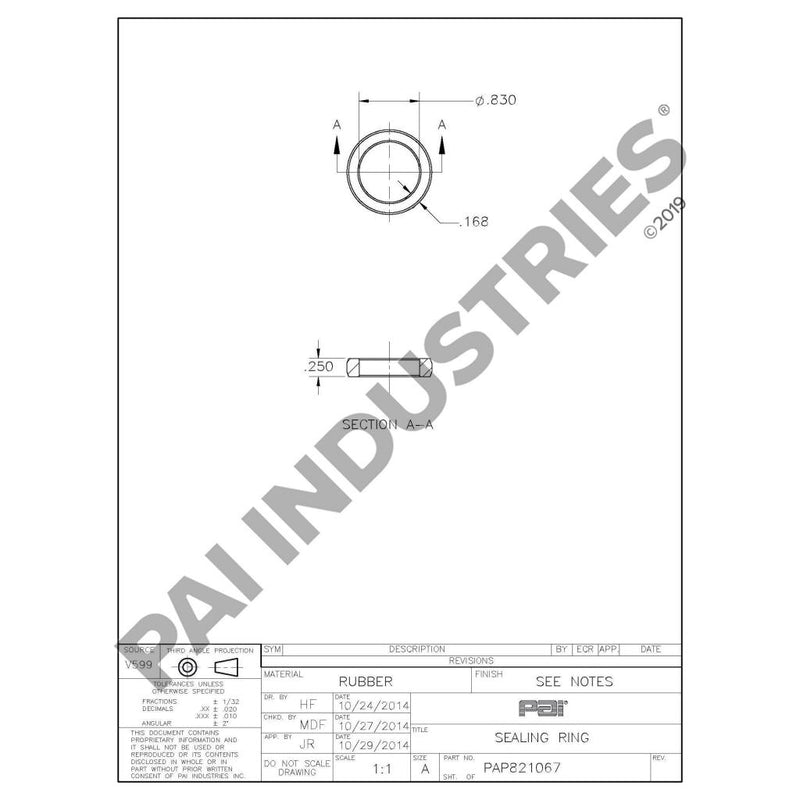 RECTANGULAR SEALING RING 1547252