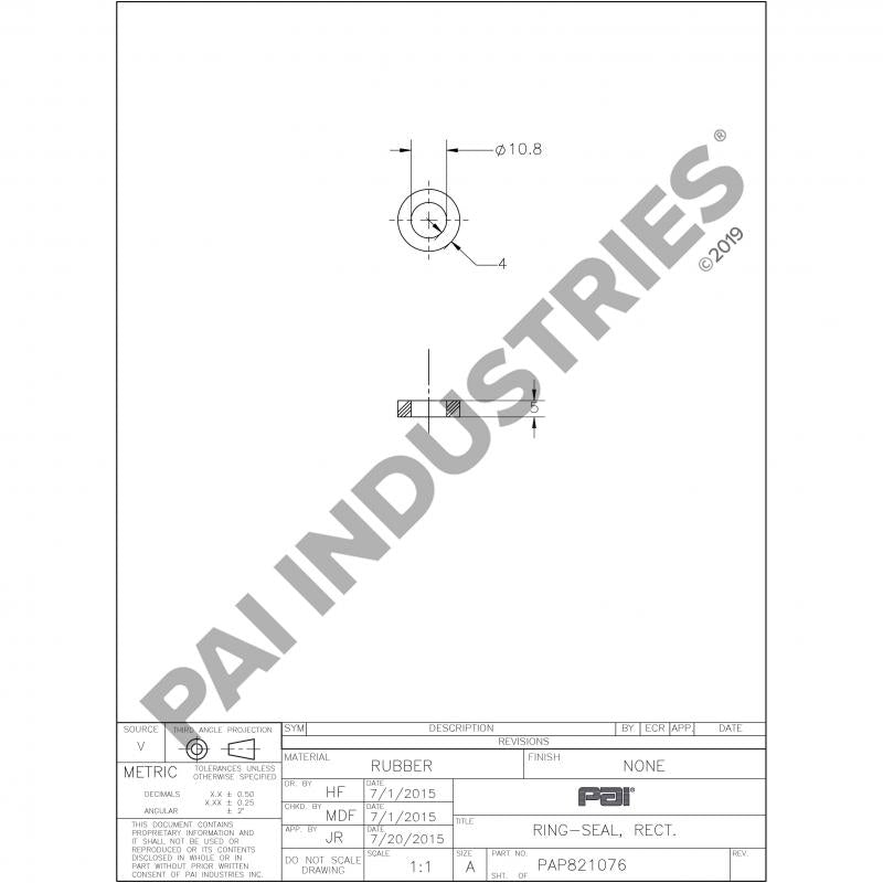 RECTANGULAR SEALING RING 1547248