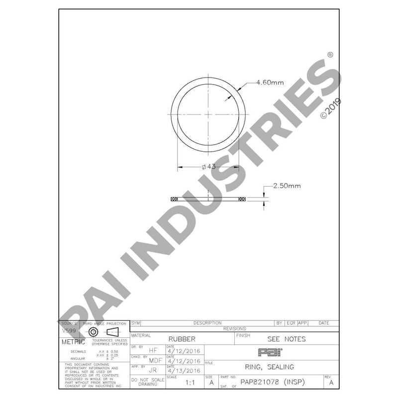 RECTANGULAR SEALING RING 1675841