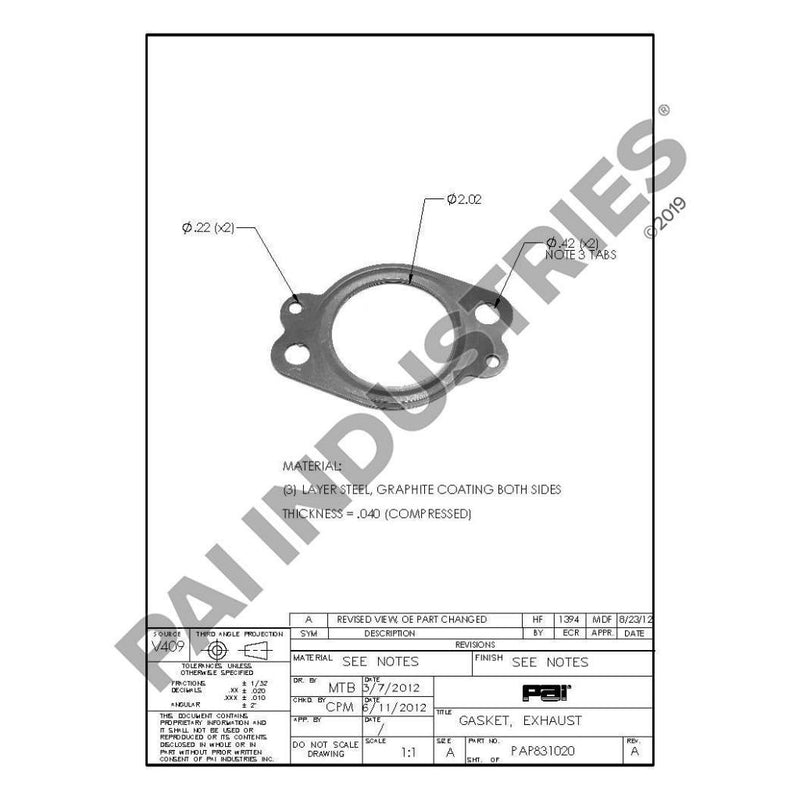 EXHAUST MANIFOLD GASKET 21482601