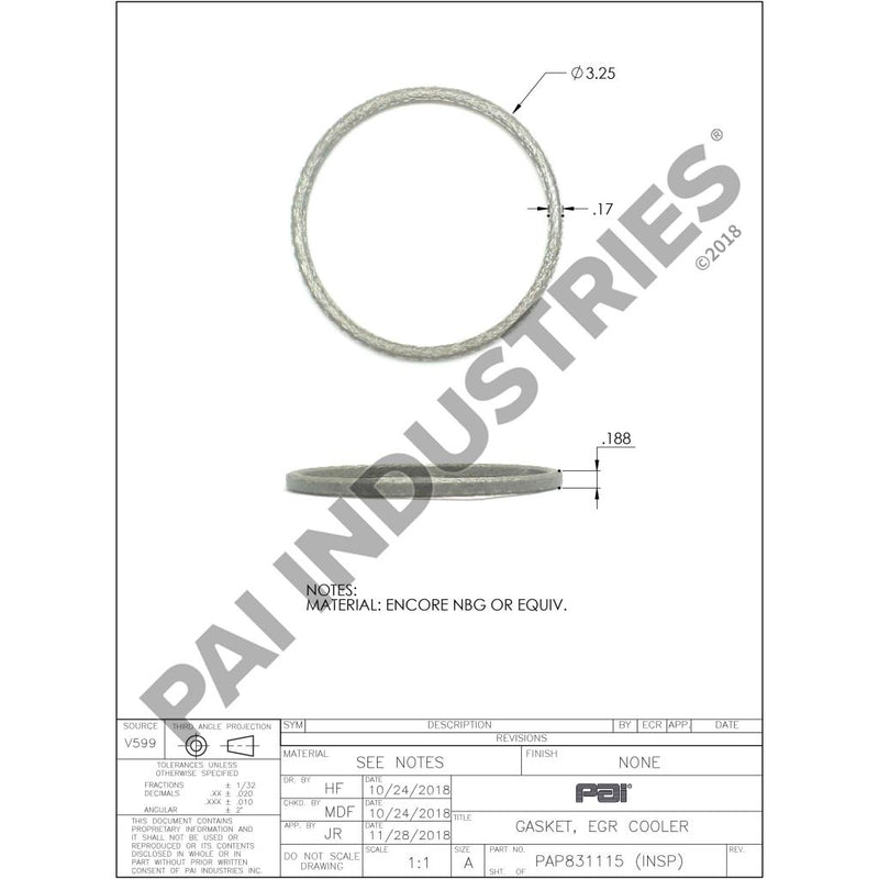 GASKET 20559341