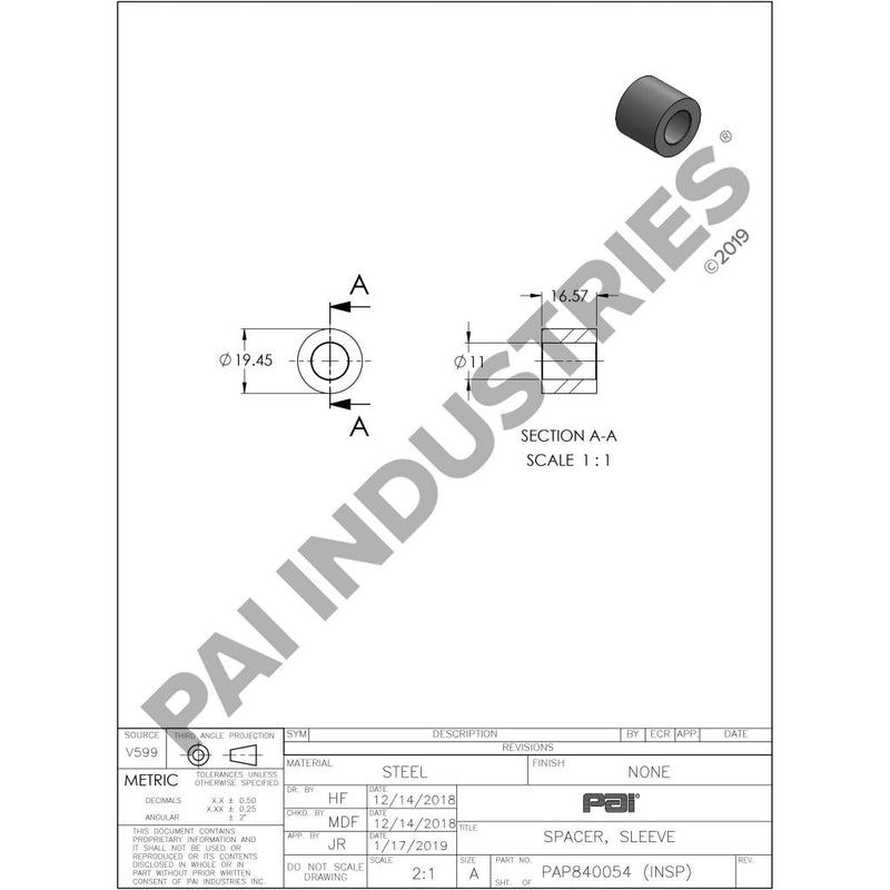 SLEEVE SPACER 20573472