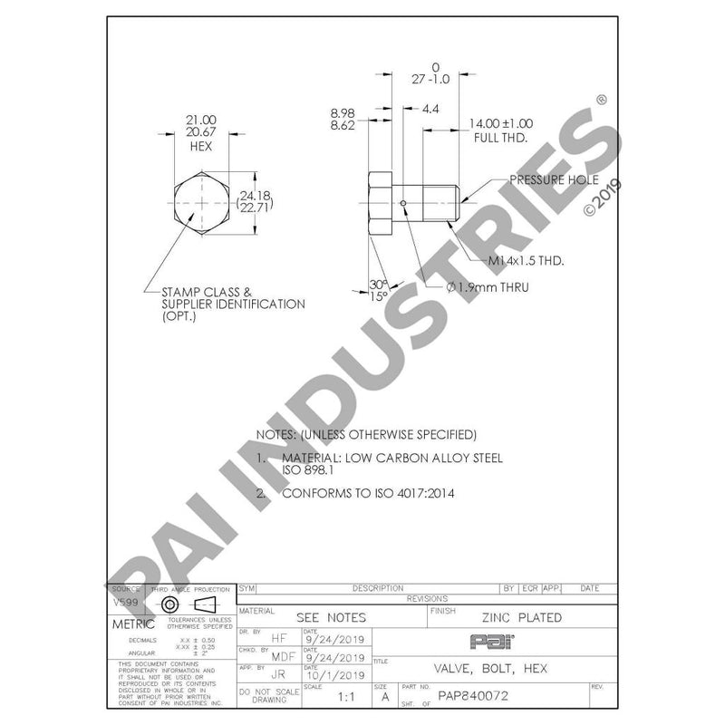 FUEL CHECK VALVE 20884328