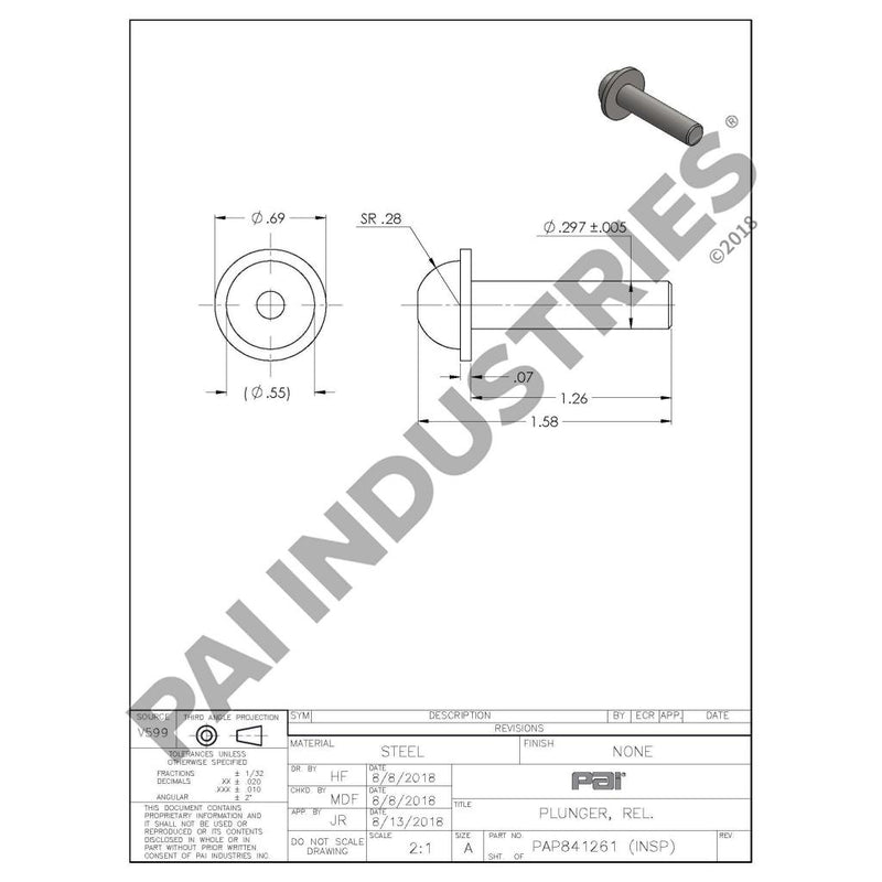 RELIEF PLUNGER 471085