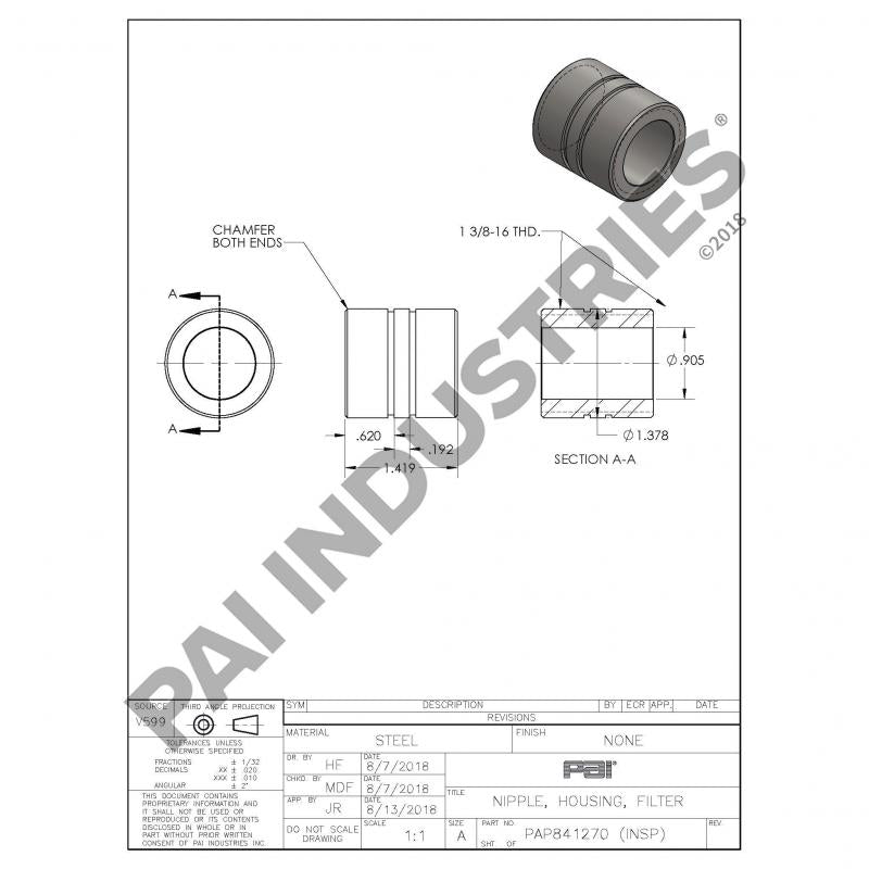 OIL HOUSING FILTER ADAPTER 22995773