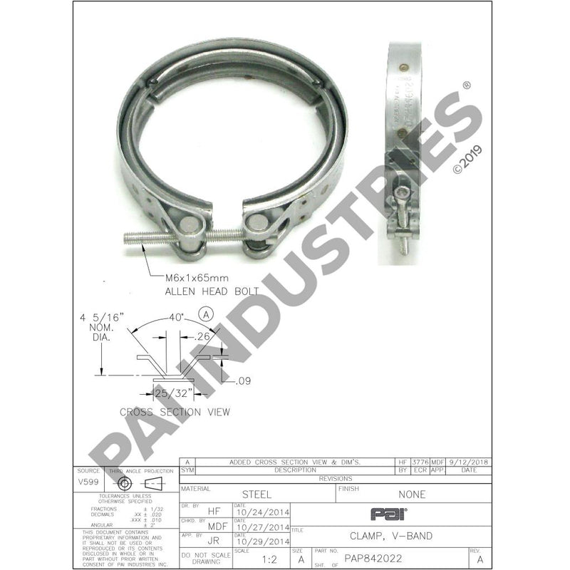 V-BAND CLAMP ASSEMBLY 20955220