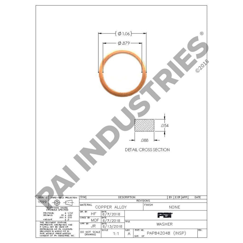 COPPER WASHER 947627