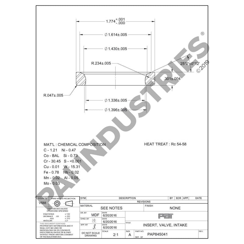 INTAKE SEAT 20740804