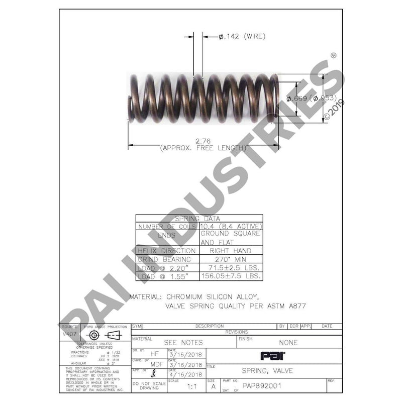 INNER VALVE SPRING 3183211