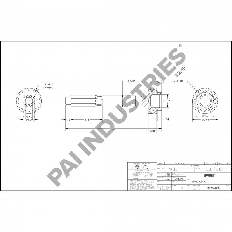 INPUT PINION 239809