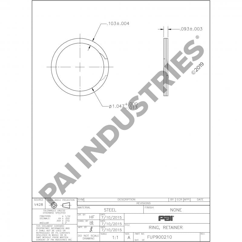 RETAINING RING 4303336
