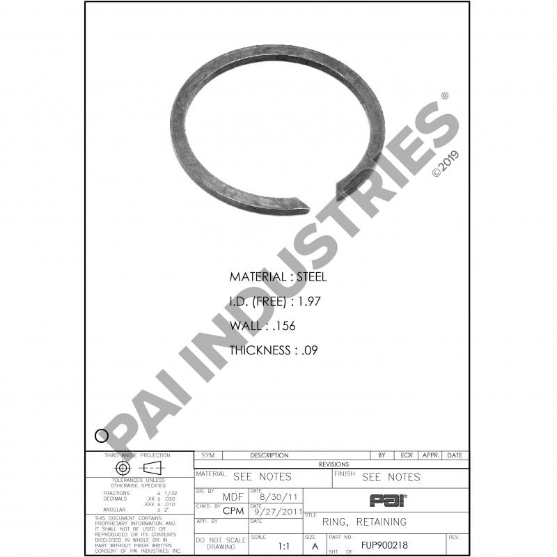 RETAINING RING 3315725