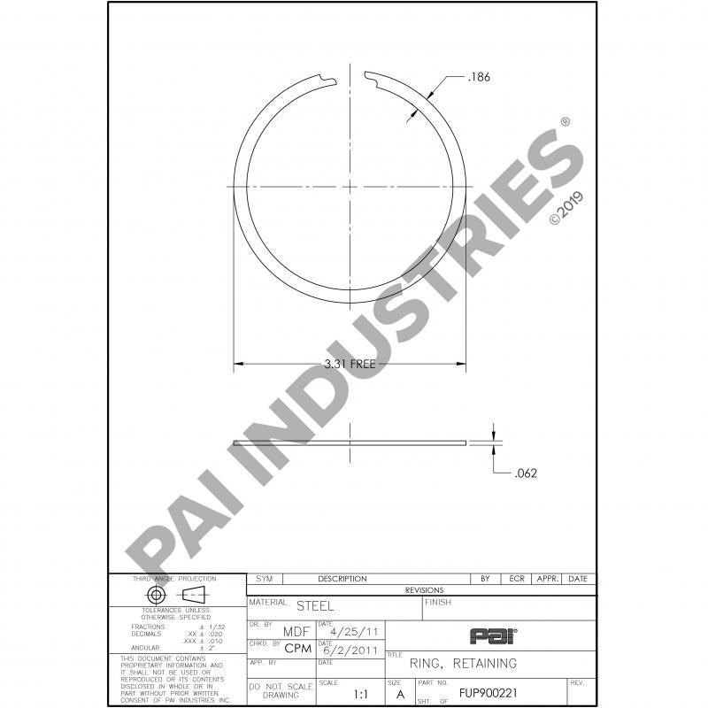 INTERNAL / EXTERNAL RETAINING RING 20628