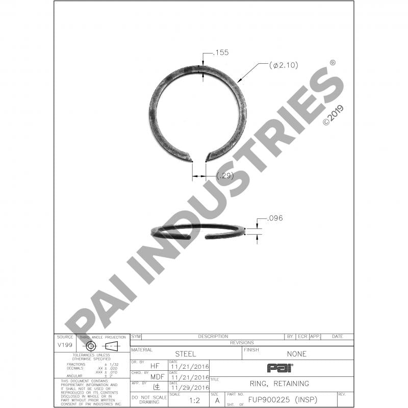 RETAINING RING 3315728