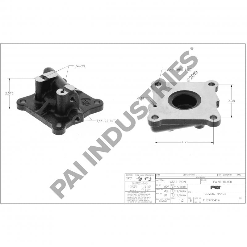 RANGE CYLINDER COVER 4303926