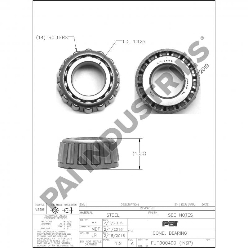 BEARING CONE 666554