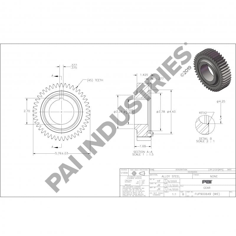 CRANKSHAFT GEAR 4302422