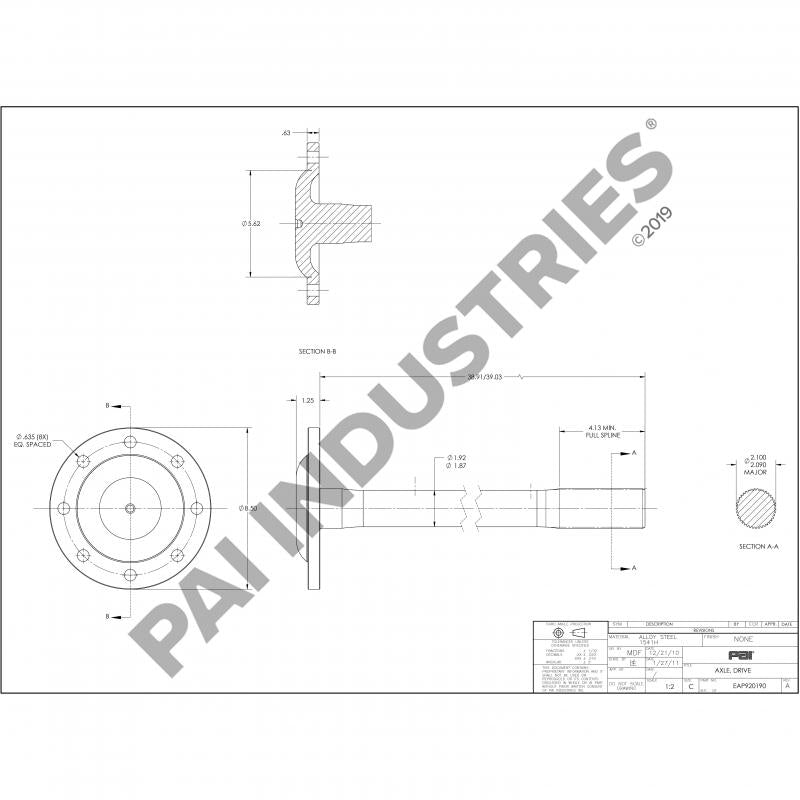 DRIVE AXLE 127437