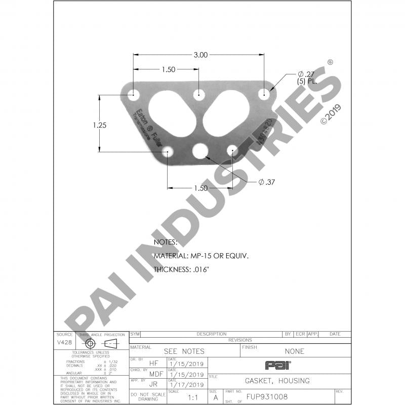 FILTER HOUSING GASKET 4304820