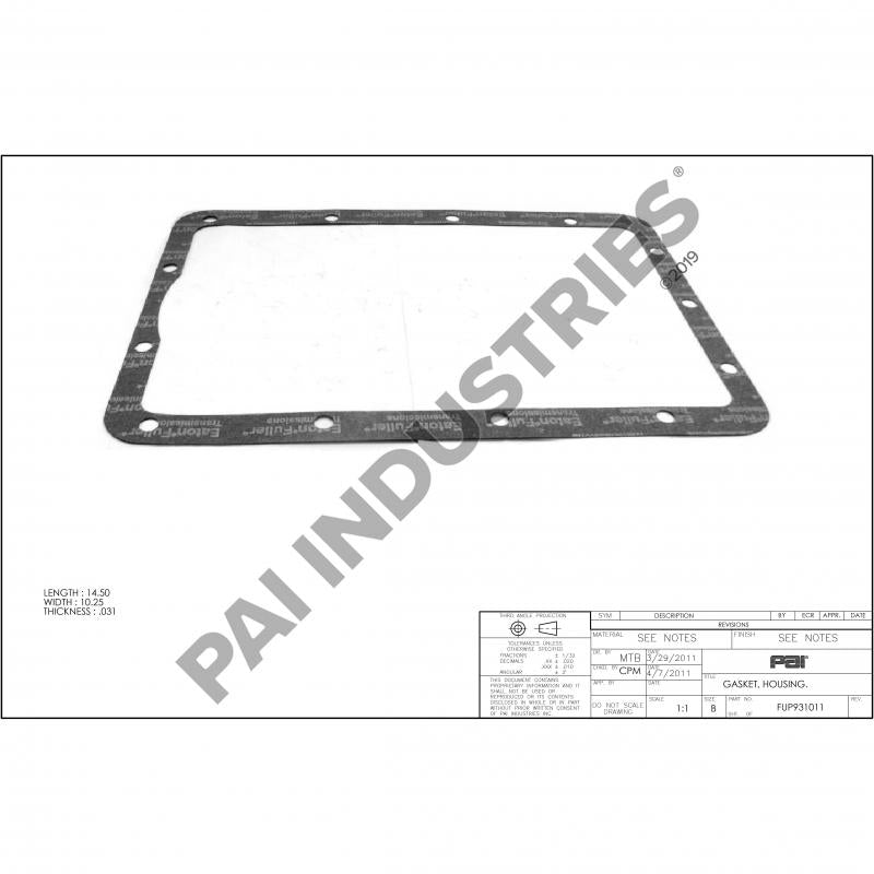 RAIL HOUSING GASKET 240038