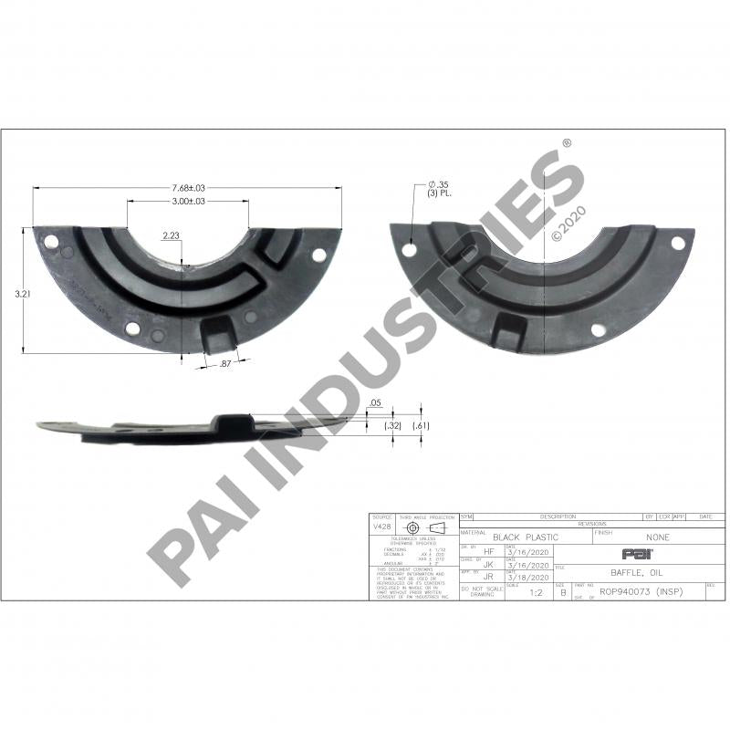 Oil Baffle (Non-Pump) 3221-P-1004