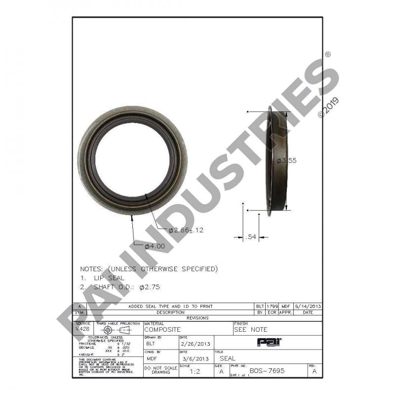 DIFFERENTIAL SEAL 88AX456