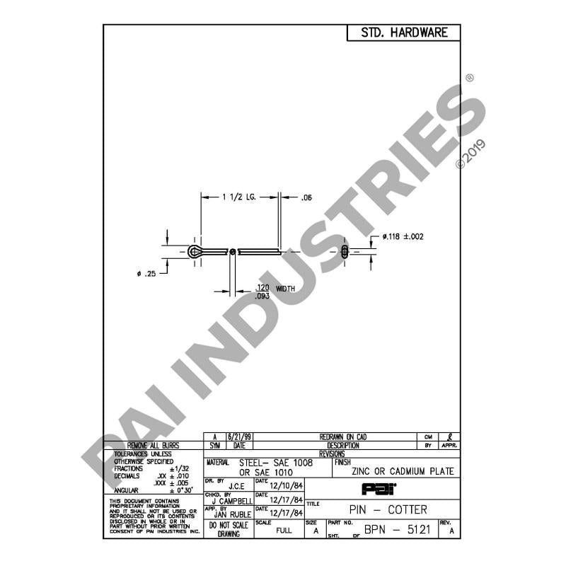 COTTER PIN 29AX5