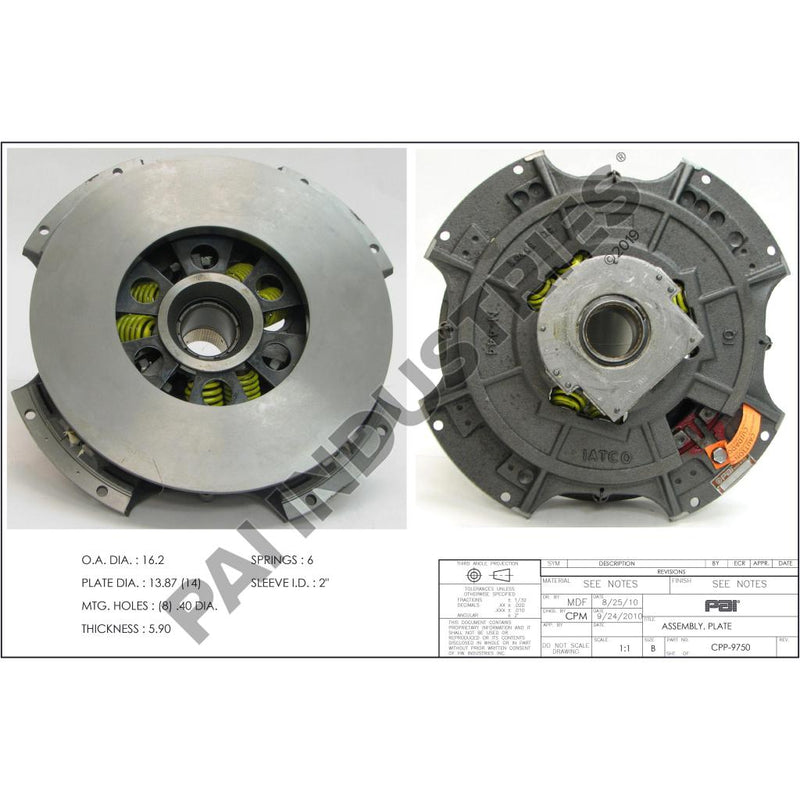 PRESSURE ASSEMBLY PLATE 11HB4152P2