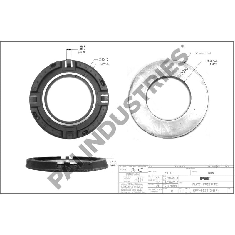 PRESSURE PLATE 2104-170C385