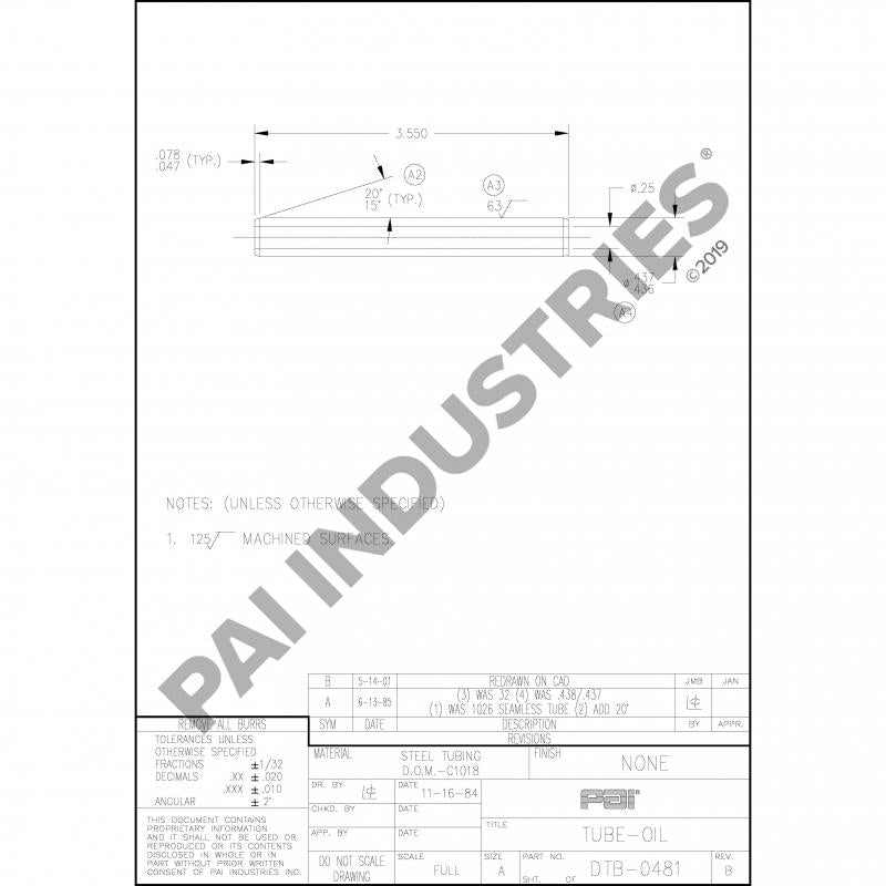 OIL TUBE 201GC110