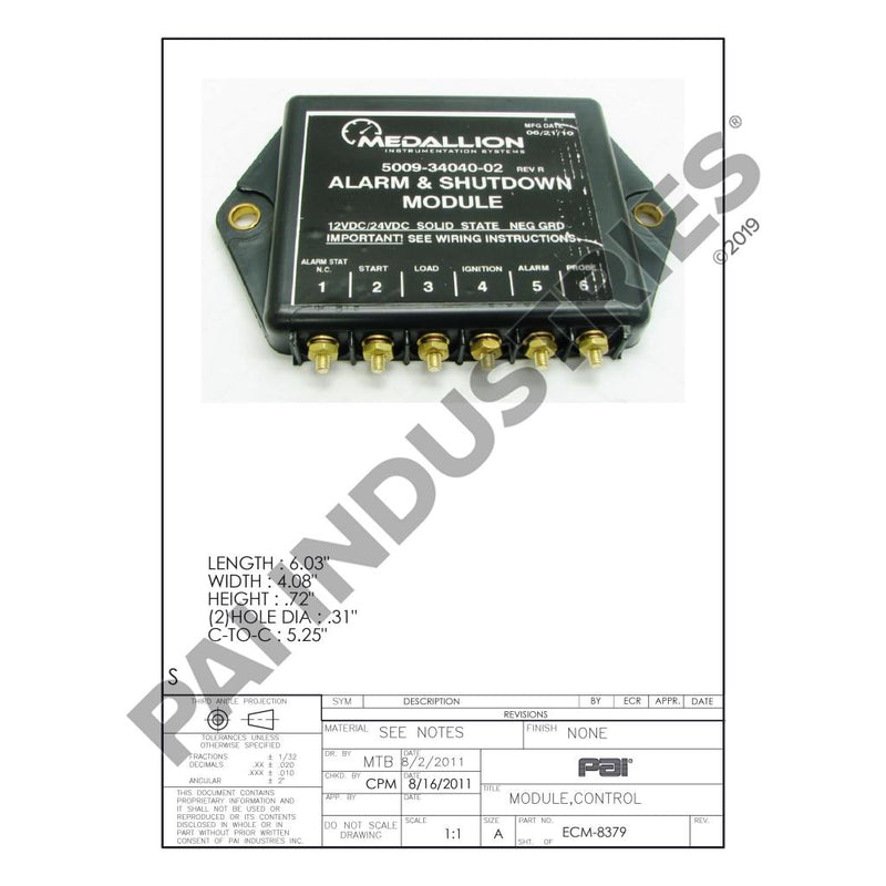 SHUTDOWN CONTROL MODULE 2MR261P2