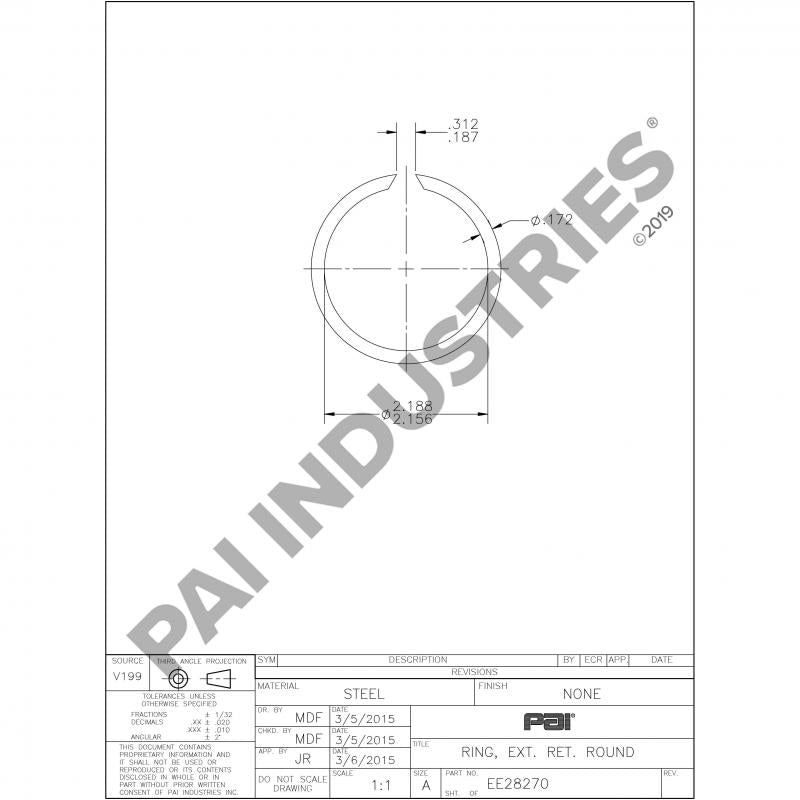 RETAINING RING 85997