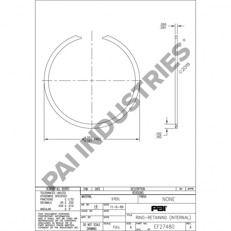 RETAINING RING 14327