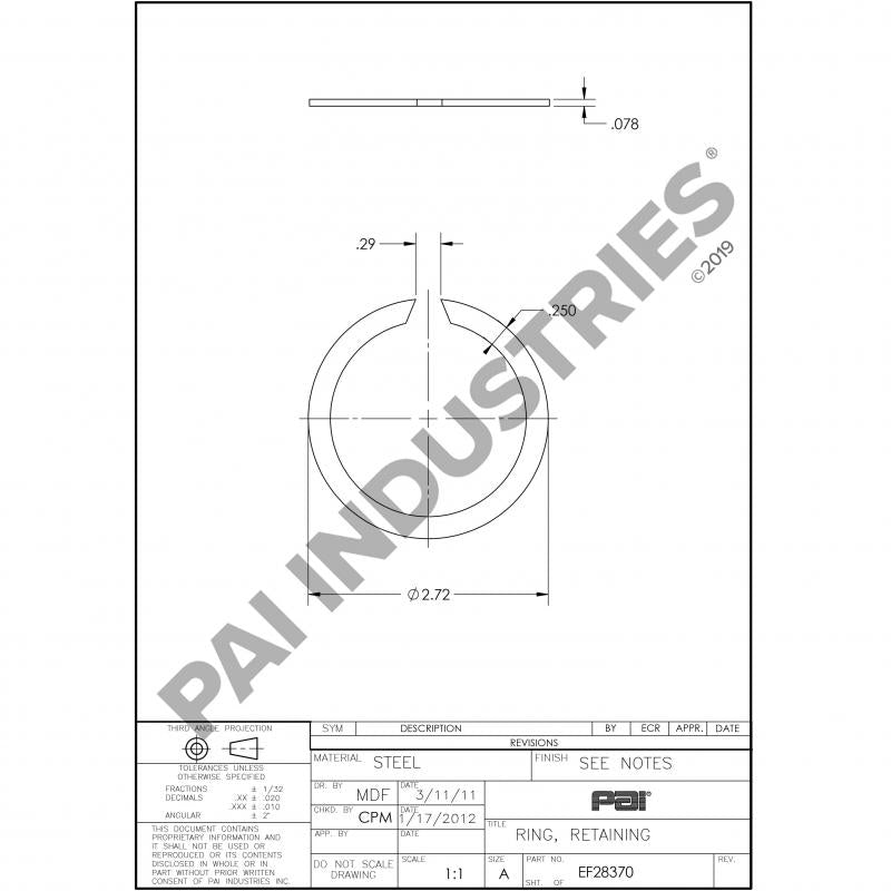 RETAINING RING 17399
