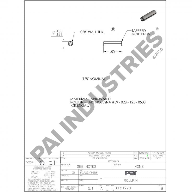 DOWEL PIN 62504