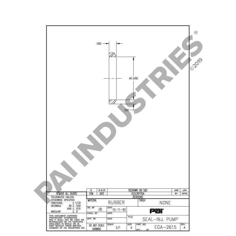 RECTANGULAR SEALING RING 79-GA403439