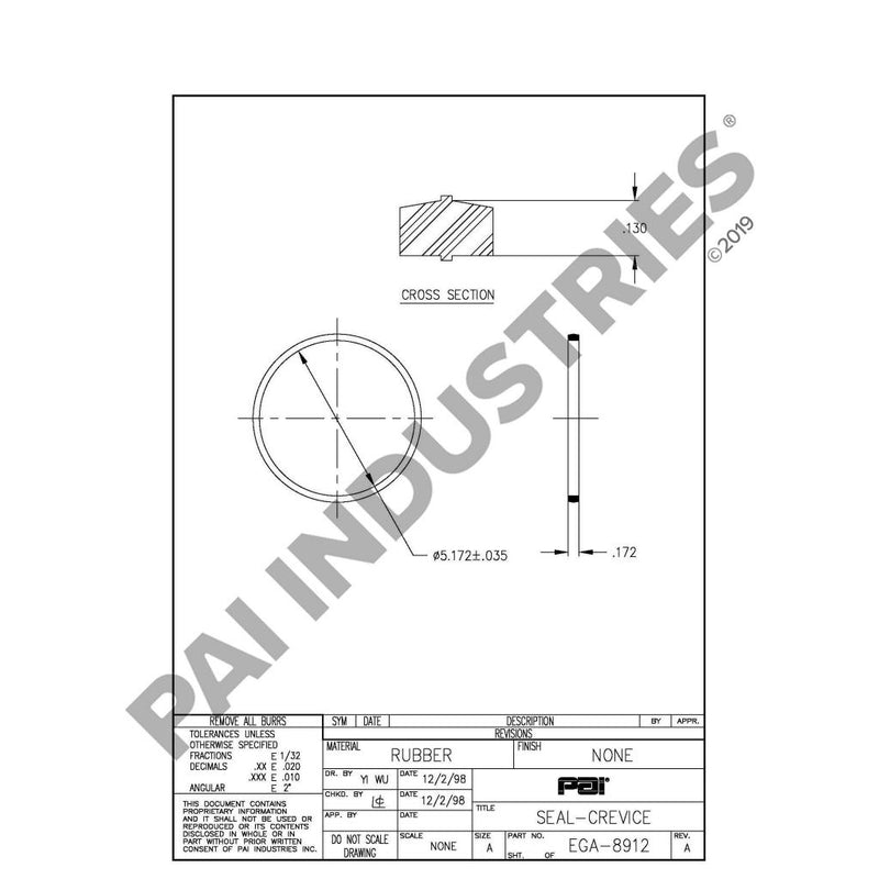 RECTANGULAR SEALING RING 447GC235