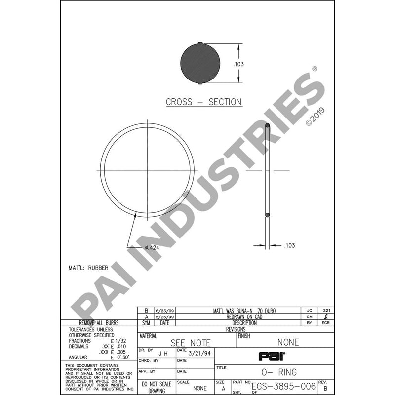 O-RING 446GC193B