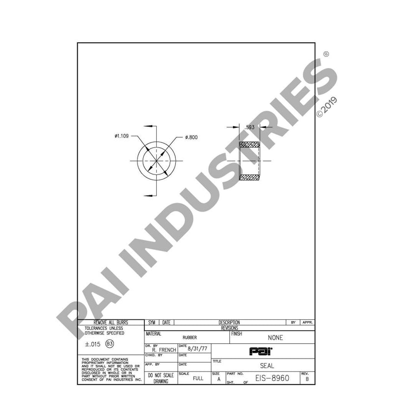 RECTANGULAR SEALING RING 449GC120