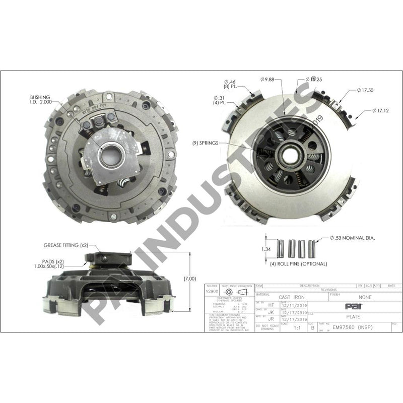 PRESSURE PLATE ASSEMBLY 155698-6